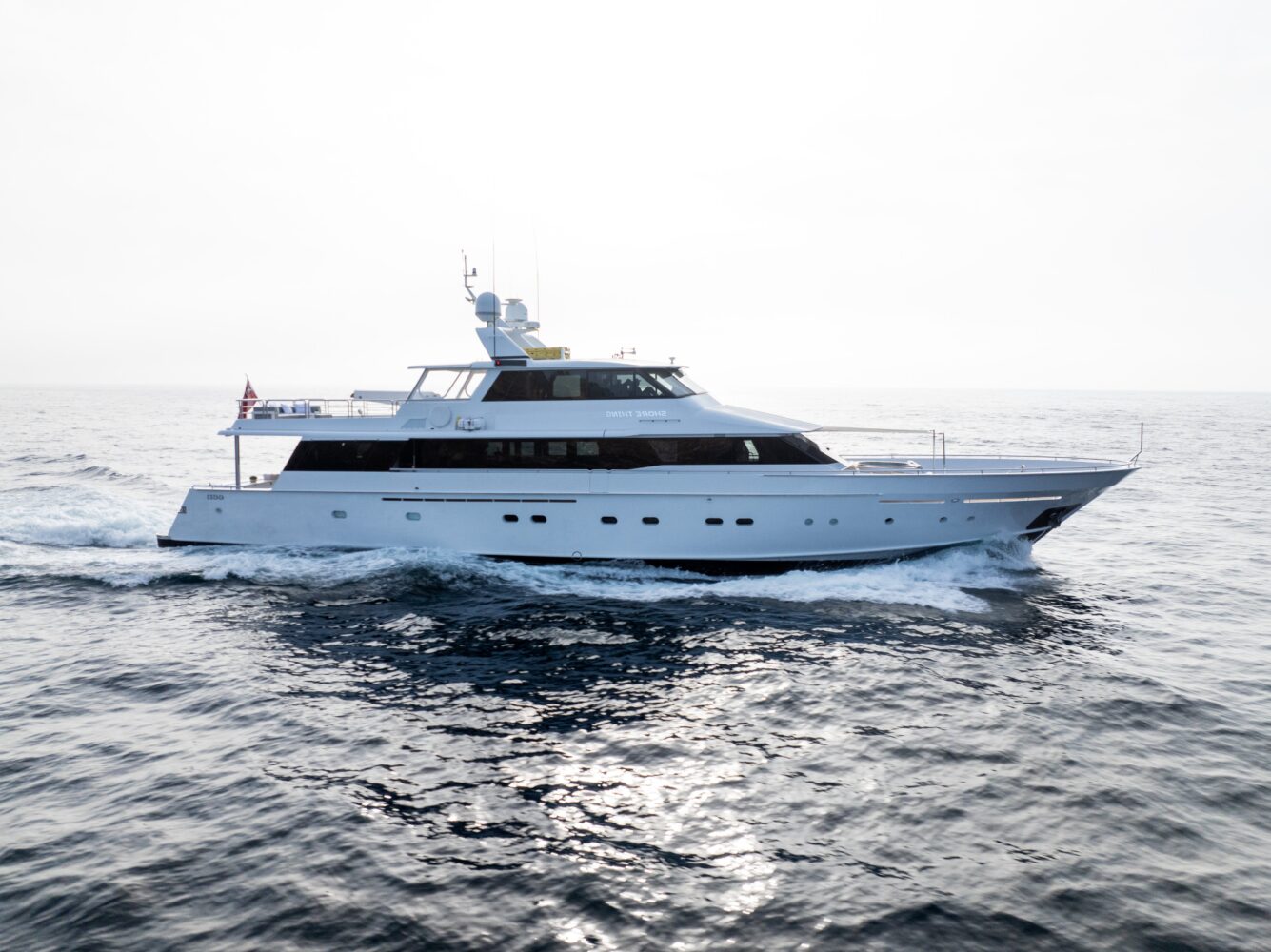 yacht in open water starboard low